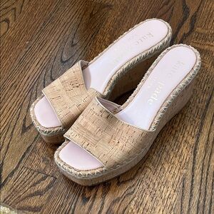 KATE SPADE Cosette cork platform wedge espadrille sandals 8.5